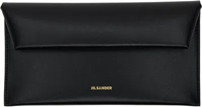 Jil Sander Black Folded Clutch In 001 Black