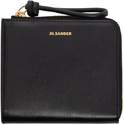 Jil Sander Black Giro Mini Wallet In 001 Black