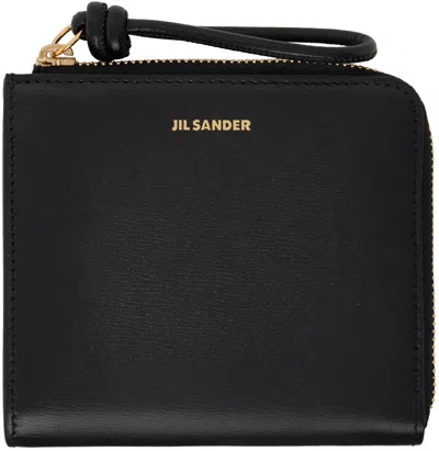 JIL SANDER BLACK GIRO WALLET