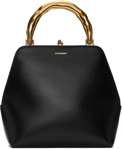 Jil Sander Black Goji Bamboo Square Bag In 001 Black