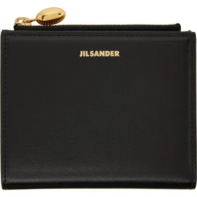 Jil Sander Black Goji Mini Wallet In 001 Black
