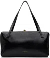 Jil Sander Medium Goji Pillow Leather Shoulder Bag In 001 Black