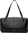 Jil Sander Medium Goji Pillow Leather Shoulder Bag In 001 Black