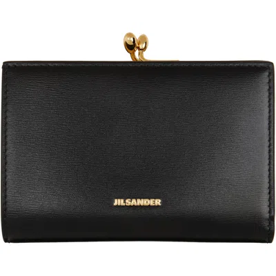 Jil Sander Black Goji Purse Small Wallet In 001 Black