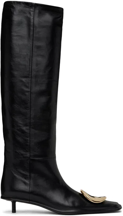 Jil Sander Black Hardware Boots In 001 Black
