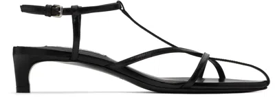 Jil Sander Black High Heeled Sandals In 001 Black