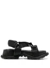 Jil Sander Sole Sandals With Adjustable Straps In Black