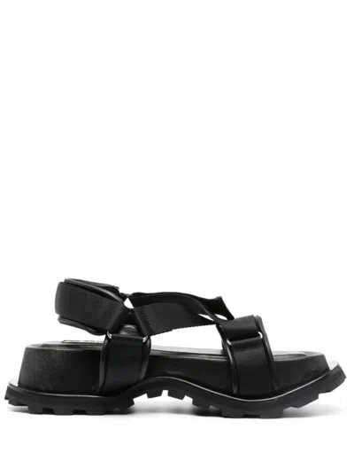 Jil Sander Black Hiking Platform Sandals