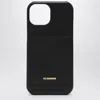 Jil Sander Logo Embossed Iphone 15 Leather Case In 001