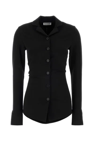 Jil Sander Black Jersey Shirt