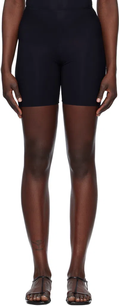 Jil Sander Black Jersey Shorts In 001 Black