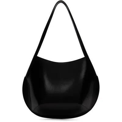 Jil Sander Kante Leather Shoulder Bag In Black