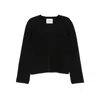 Jil Sander Ribbed Wool-mohair Blend Sweater In Black