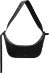 Jil Sander Black Leather Knot Shoulder Bag In 001 Black