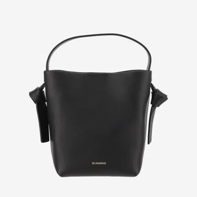 Jil Sander Black Knot Mini Hobo