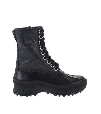 Jil Sander Black Lace Up Boots