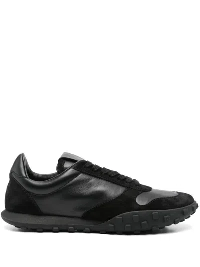 JIL SANDER BLACK LACE-UP SNEAKERS