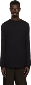 Jil Sander Black Layered Sweater In 001 Black