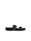 Jil Sander Black Leather Slippers Men