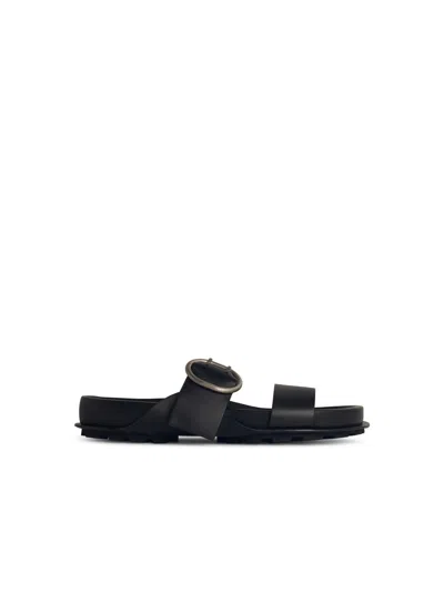JIL SANDER JIL SANDER BLACK LEAR SLIPPERS