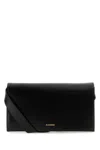 JIL SANDER BLACK LEATHER ALL-DAY CLUTCH