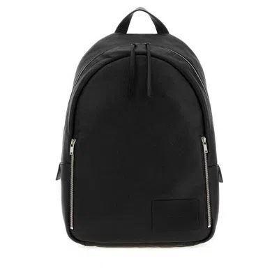 Jil Sander Black Leather Backpack 001 Zaini