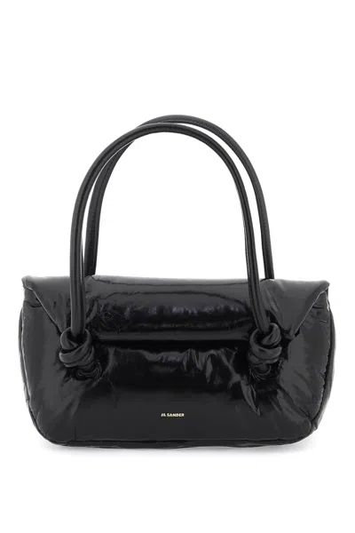 Jil Sander Black Leather Bag In 1