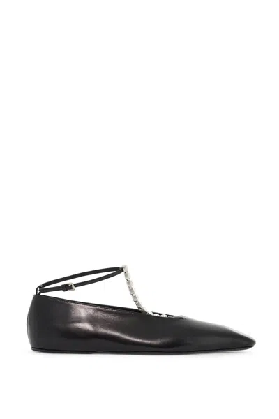 Jil Sander Black Leather Ballerinas