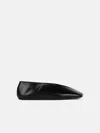 Jil Sander Black Leather Ballet Flats In Black