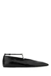 Jil Sander Crystal-embellished Ballet Flats Black In Black