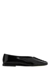 Jil Sander Pointed Toe Leather Ballerina Flats With Studs In Multi