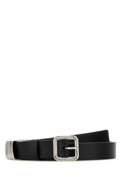 JIL SANDER BLACK LEATHER BELT