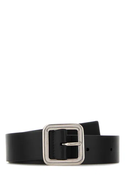 Jil Sander Black Leather Belt