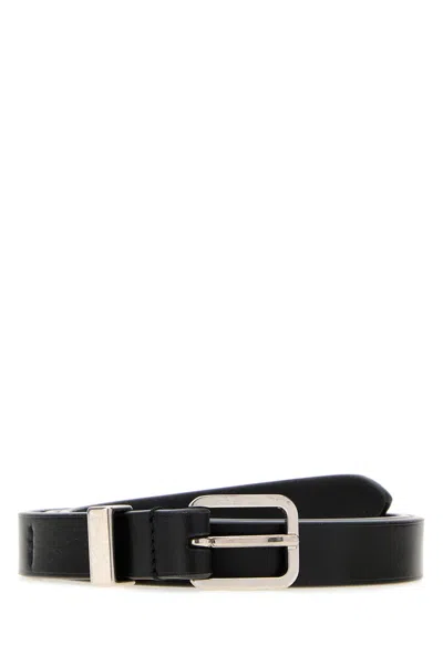 Jil Sander Black Leather Belt