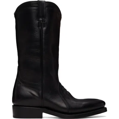 Jil Sander Black Leather Boots