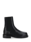 Jil Sander Black Boots With Elastic Side Pannels In Leather Woman In Black