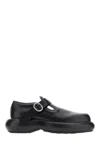Jil Sander Leather Buckle Loafers Peculiar Sole In 001