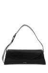 Jil Sander Women Black Leather Small Cannolo Shoulder Bag In Black