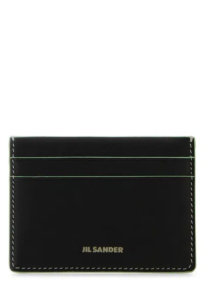 Jil Sander Black Leather Card Holder