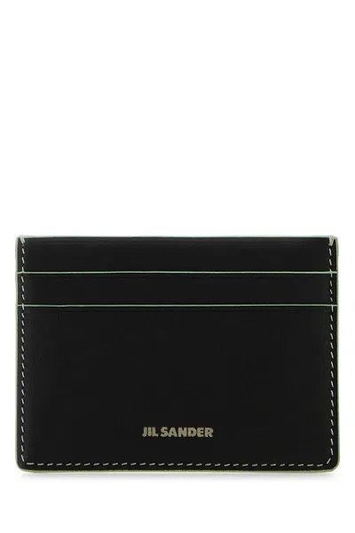 Jil Sander Black Leather Card Holder