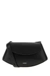 Jil Sander Black Leather Eldorado Crossbody Bag In Black