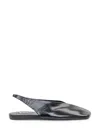 Jil Sander Pointed Toe Ballerinas With Slingback Strap In Black