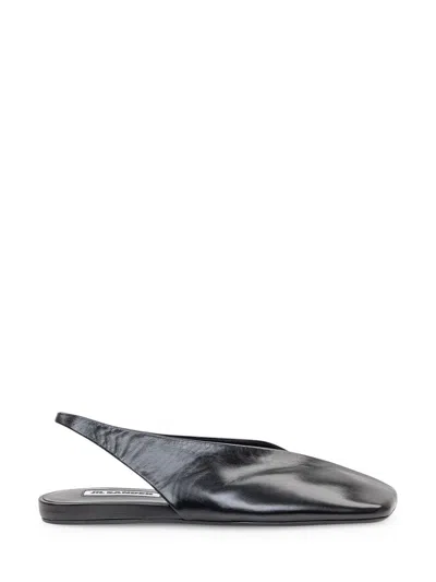 Jil Sander Black Leather Flats