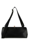 Jil Sander Leather Crossbody Bag With Fabric Strap