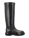 Jil Sander Long Black Boots With Smooth Leather Finish In Black