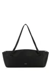 Jil Sander Leather Knot Shoulder Bag With Long Handles In Black