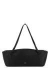 Jil Sander Leather Knot Shoulder Bag With Long Handles In Black