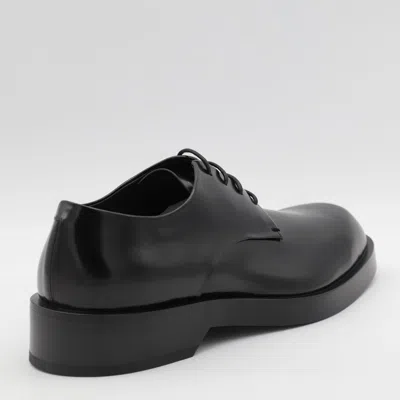 JIL SANDER BLACK LEATHER LACE UP SHOES