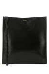 Jil Sander Women Black Leather Large Tangle Shoulder Bag In Black