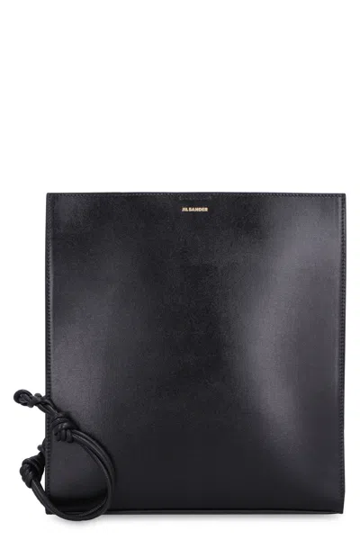 Jil Sander Black Leather Large Tangle Shoulder Bag